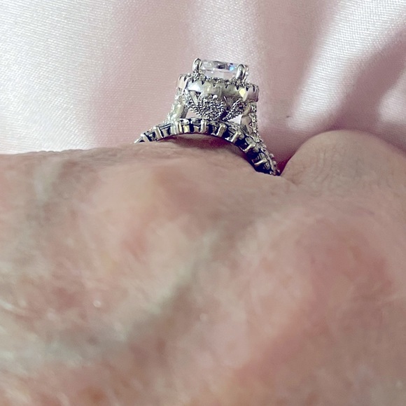 Sterling Silver Engagement & Wedding Rings in heavy sterling! Gorgeous on hand! - Picture 5 of 11